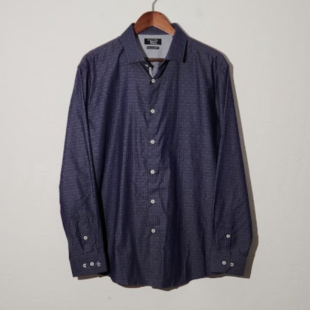 Penguin Men's Long Sleeve Dress Shirt in size 17